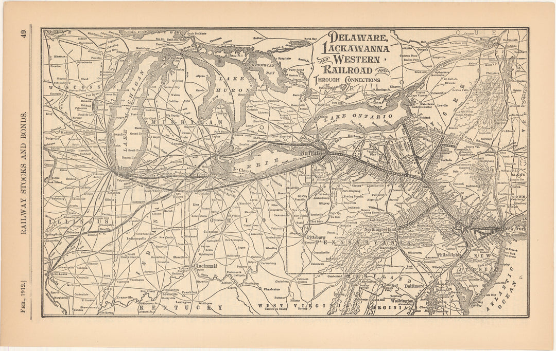 Delaware, Lackawanna & Western Railroad and Connections 1912