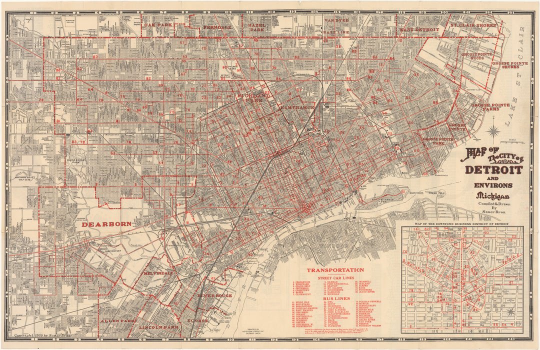 Detroit, Michigan 1939 (Sauer Bros.)