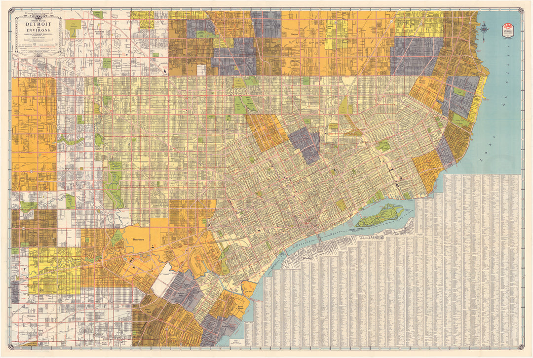 Detroit and Environs, Michigan 1957 (AAA)