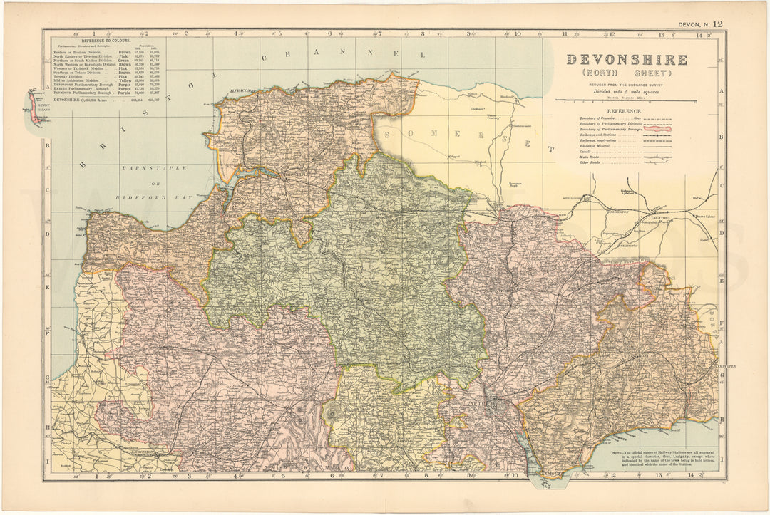 Devonshire County, England 1899 (North Part)