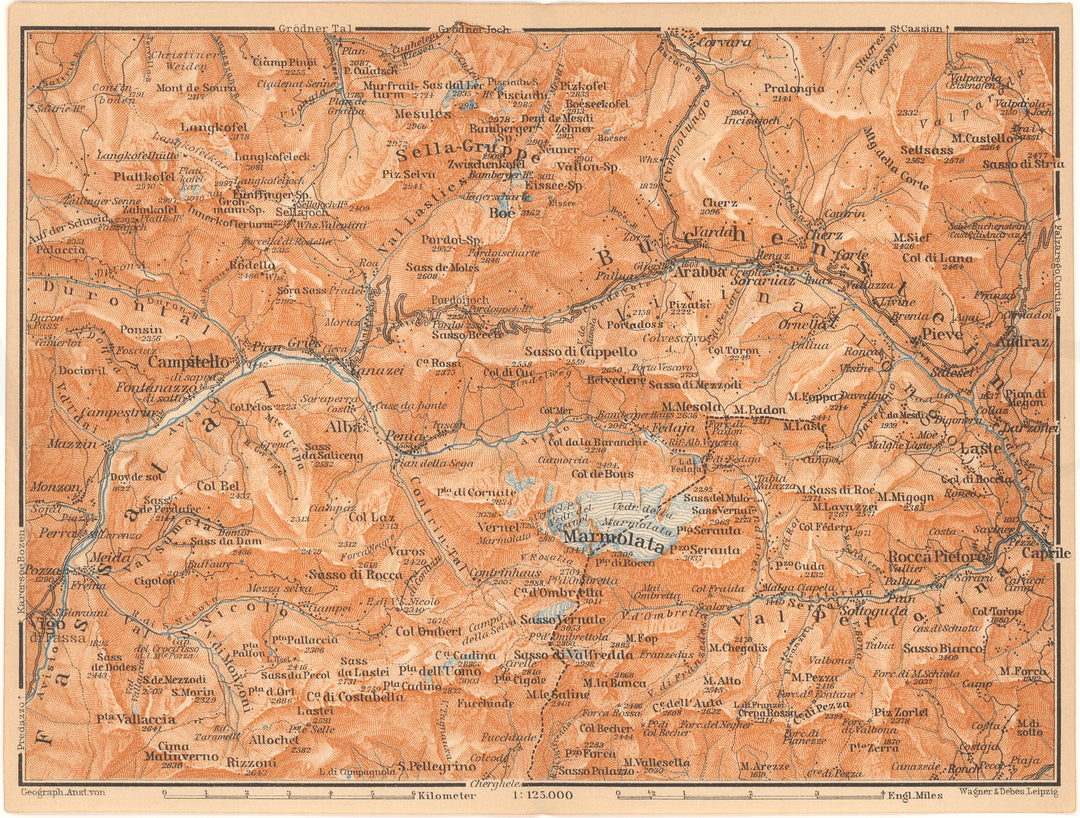 Dolomites, Italy 1911: Marmolada Region