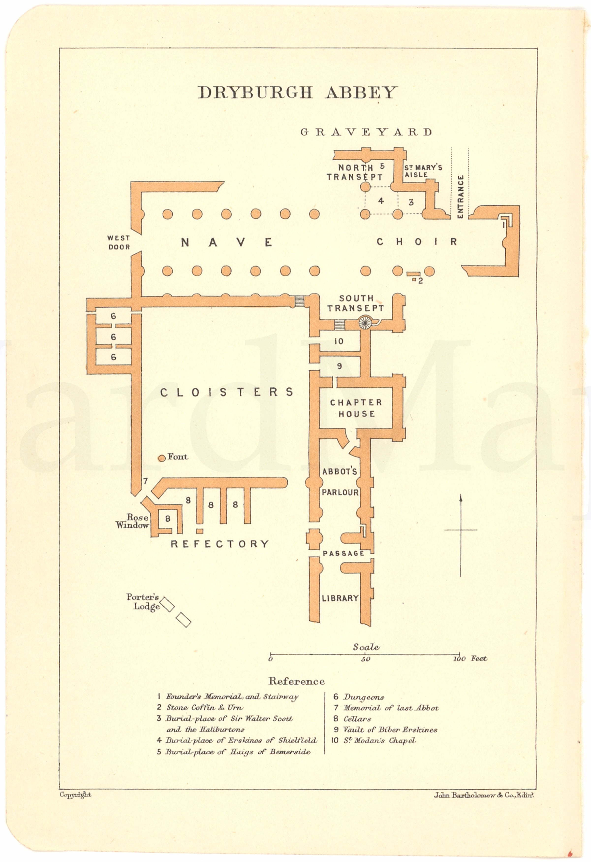 Dryburgh Abbey, Scotland Circa 1910 – WardMaps LLC