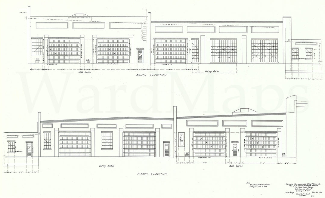 Quincy Motor Coach Garage Alterations, Massachusetts 1931: Sheet 3 of 4