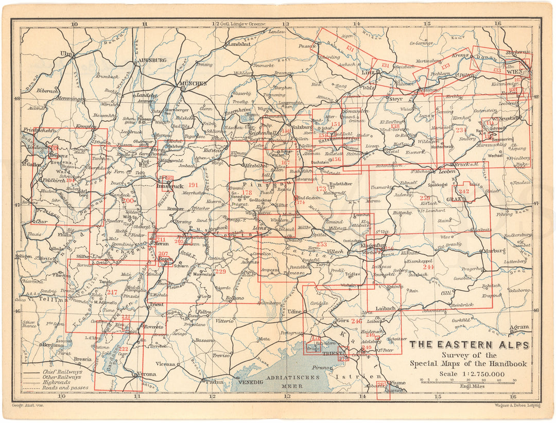 Eastern Alps 1911: Index Map