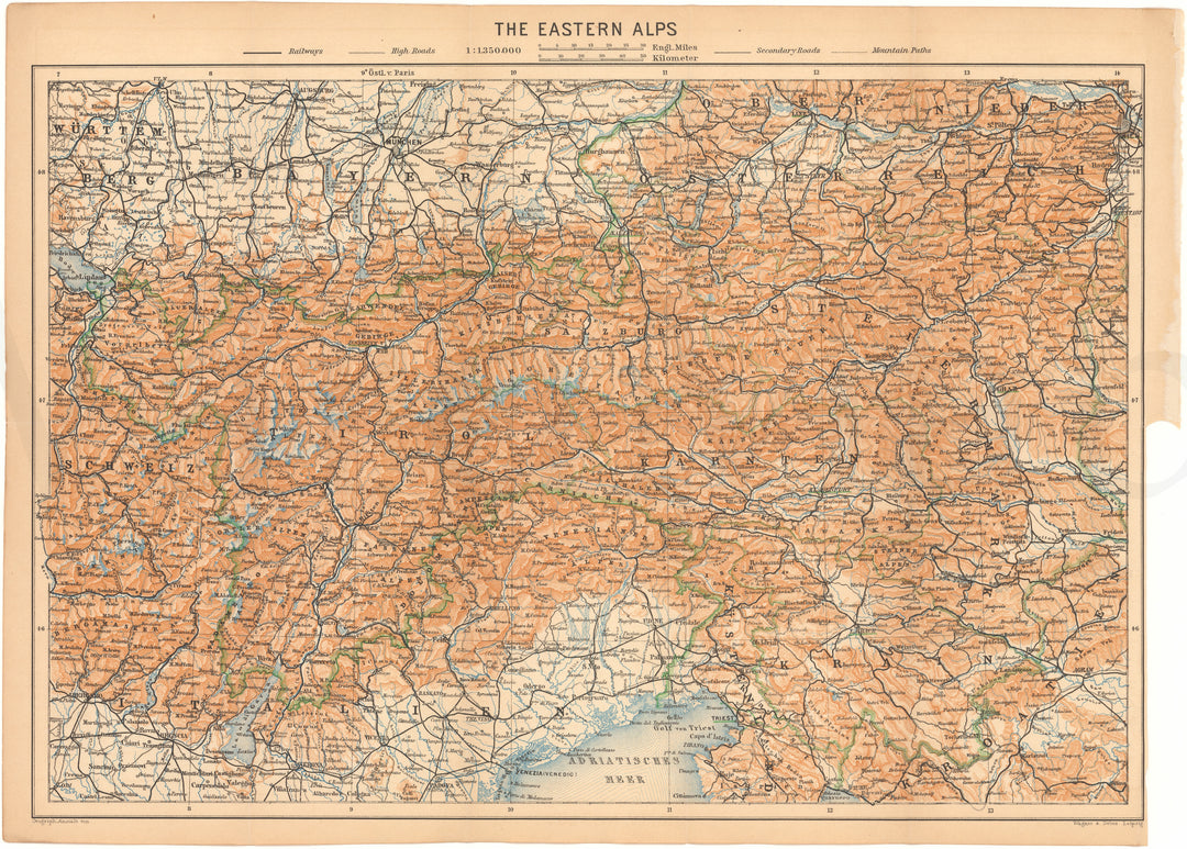 Eastern Alps (Germany, Austria, Tyrol, South Tyrol, and Italy) 1911