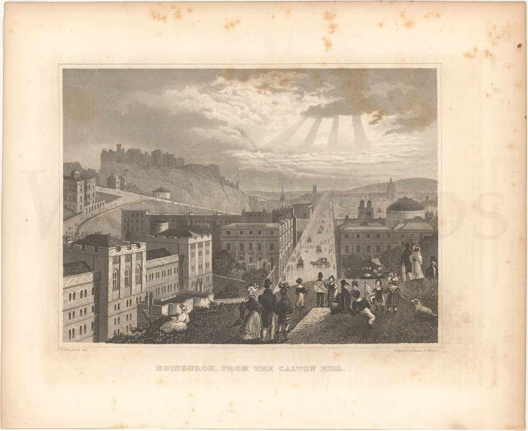 Edinburgh, Scotland 1834: View From Calton Hill