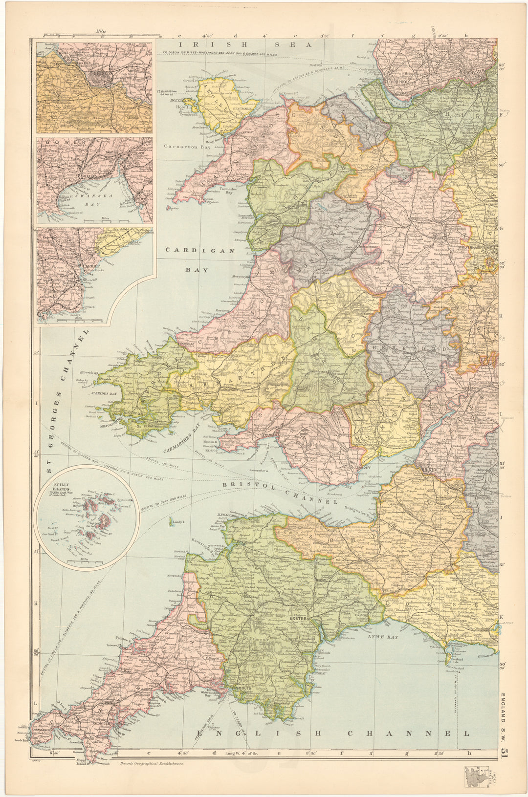 England and Wales 1899 (Southwest Part)