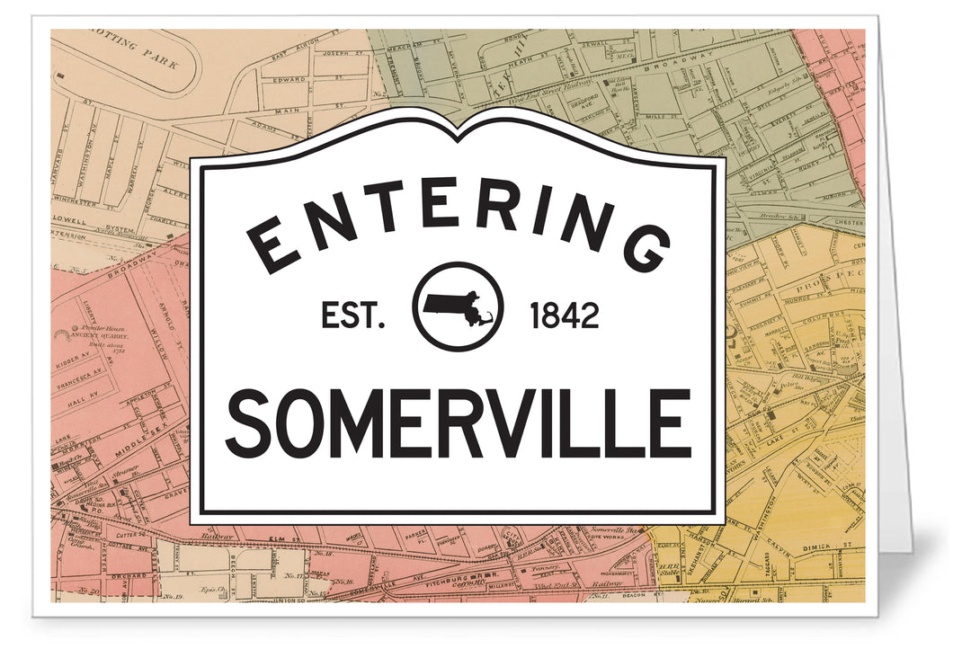 Entering Somerville, Massachusetts Greeting Card