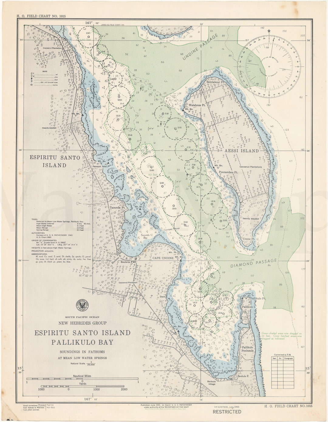 Espiritu Santo, Vanuatu 1943: Pallikulo Bay