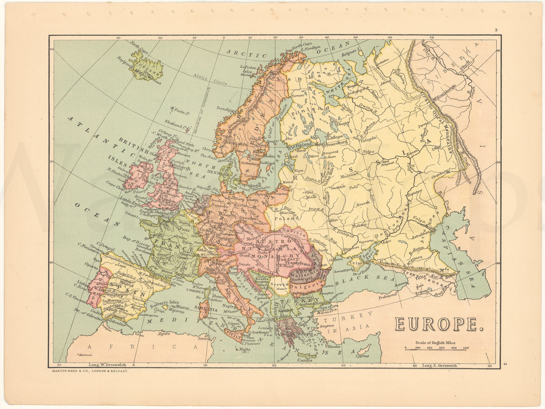 Europe circa 1880