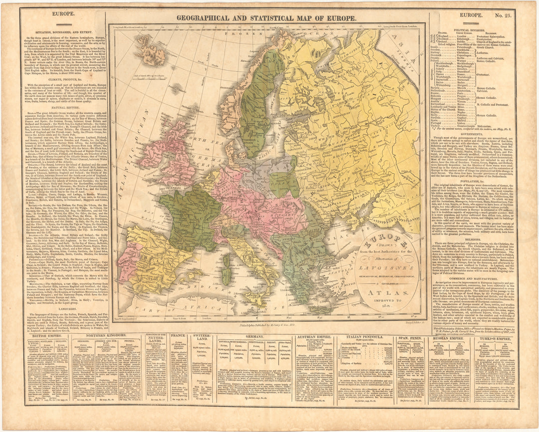 Europe 1821 (Lavoisne's Atlas)