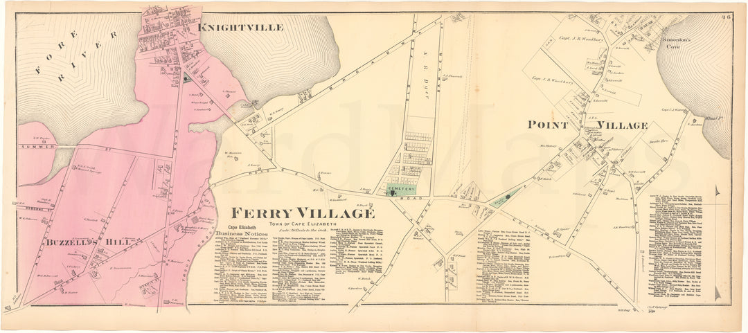 South Portland, Maine 1871: Ferry Village etc.