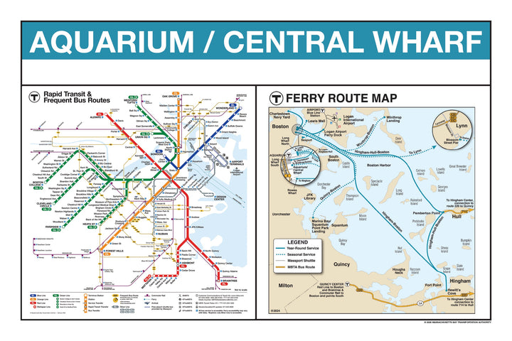 Boston MBTA Ferry Station Panel Prints