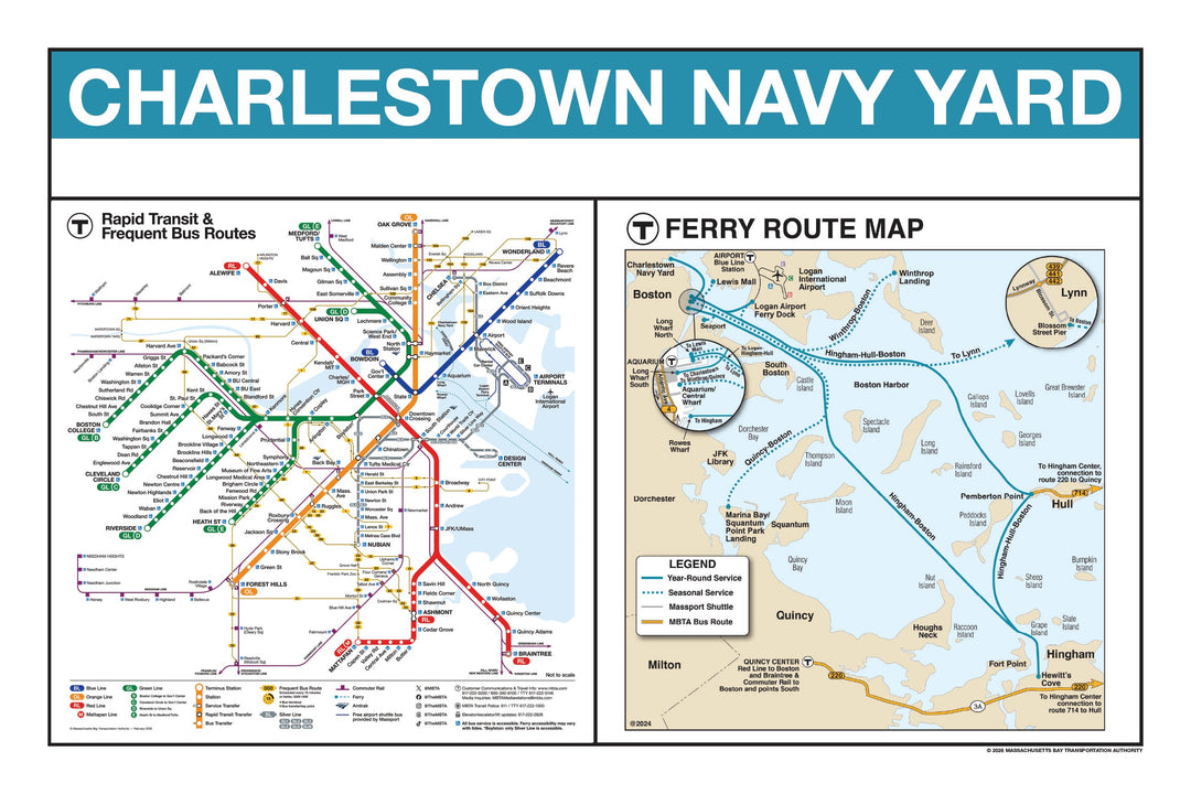 Boston MBTA Ferry Station Panel Prints