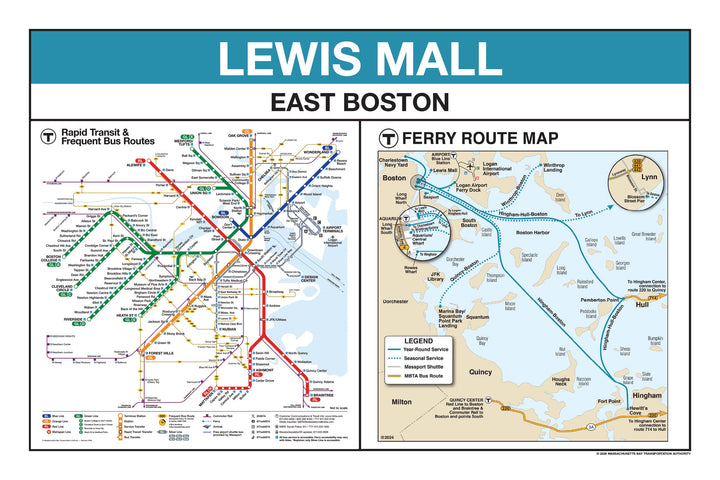 Boston MBTA Ferry Station Panel Prints