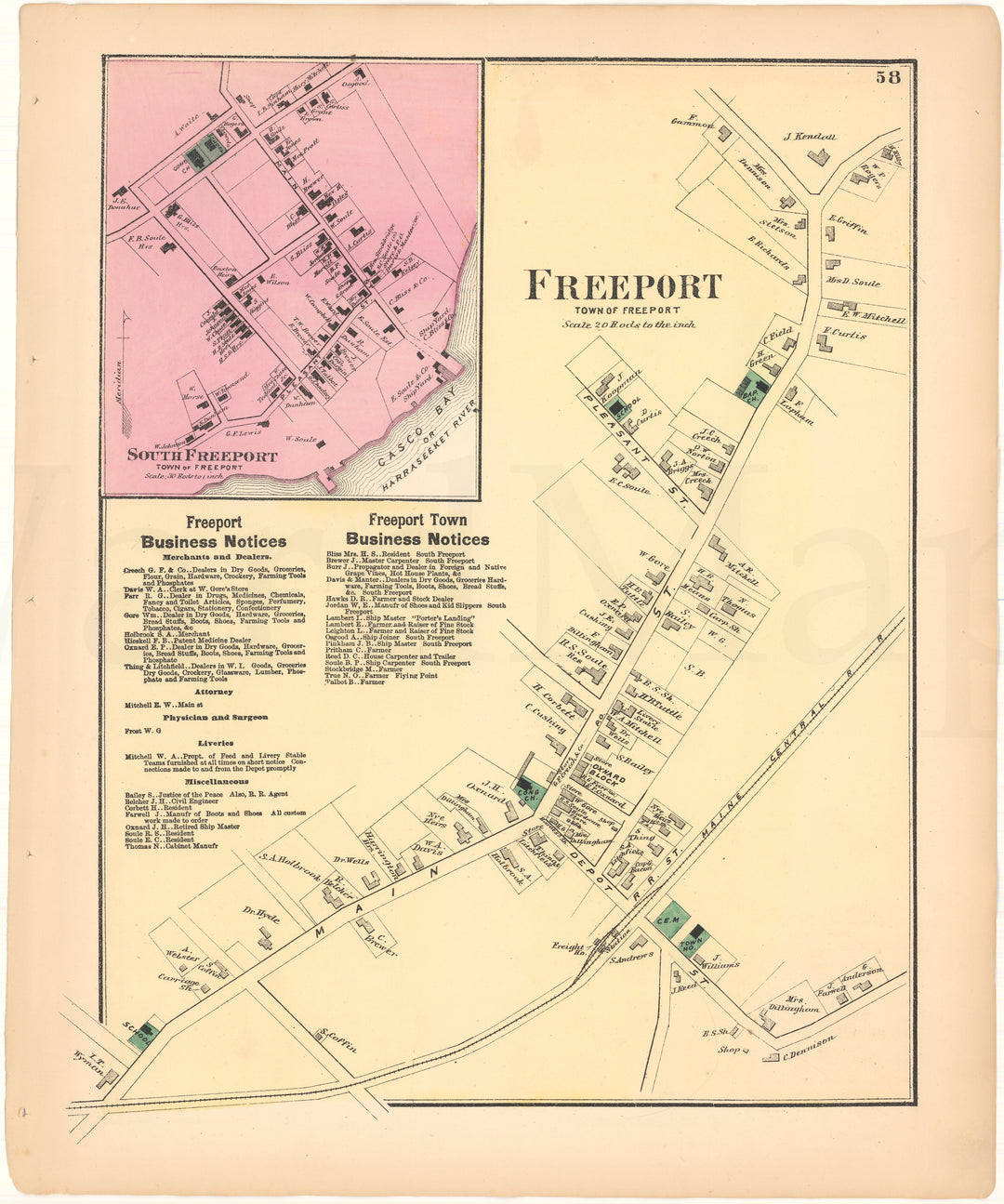 Freeport Center, Maine 1871