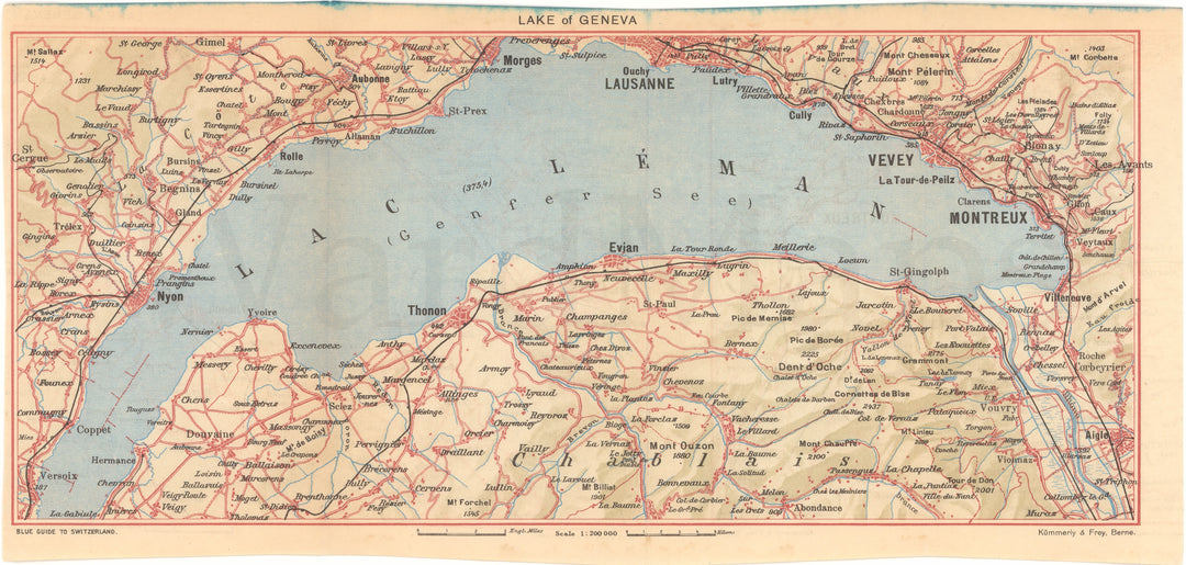 Lake Geneva, Switzerland and France 1948