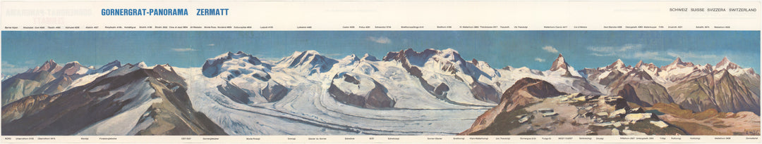 Gornergrat Panorama, Zermatt, Switzerland 1983