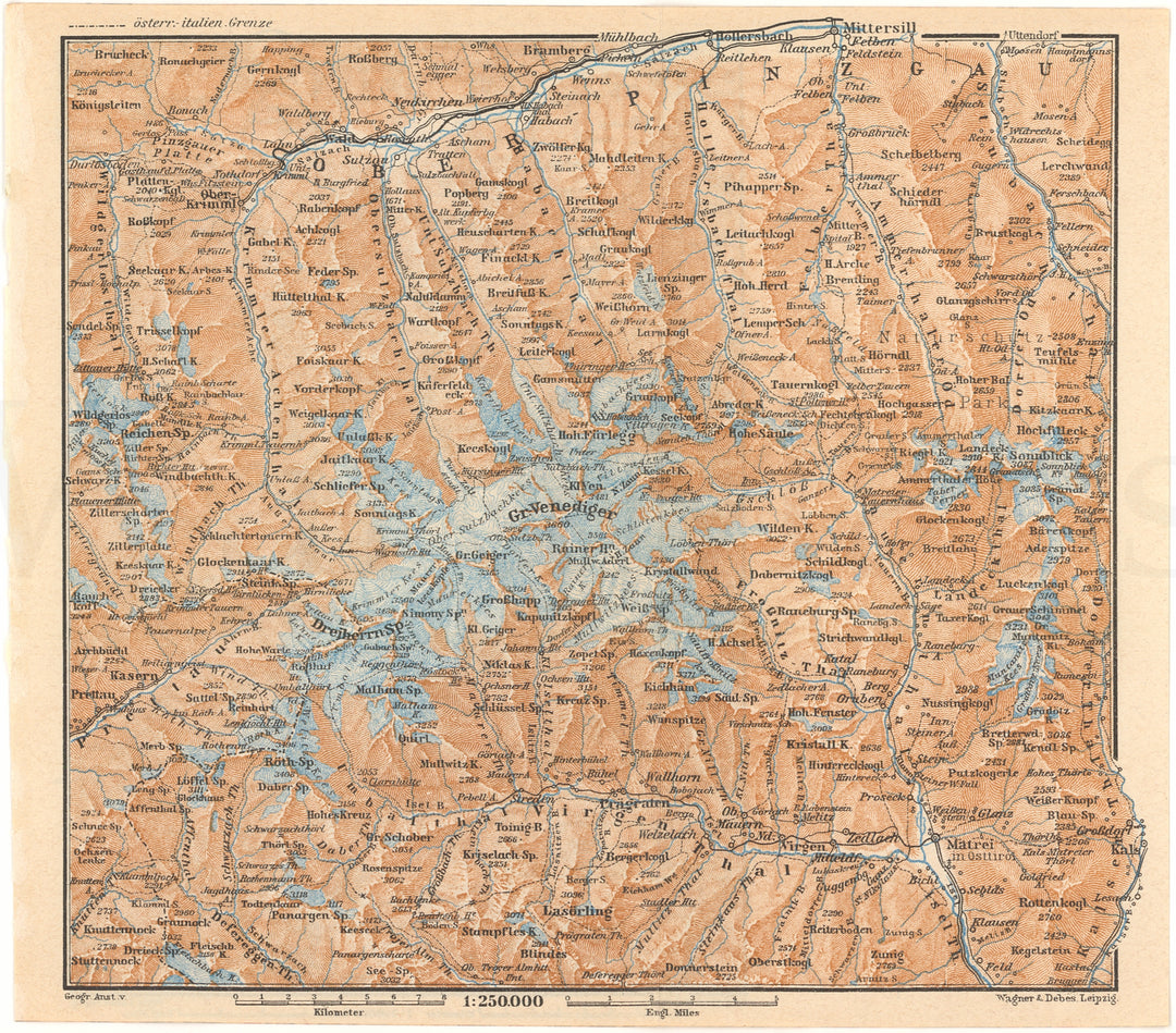 Hohe Tauern (High Tauren) Mountains; Gossvenediger Region, Austria 1929