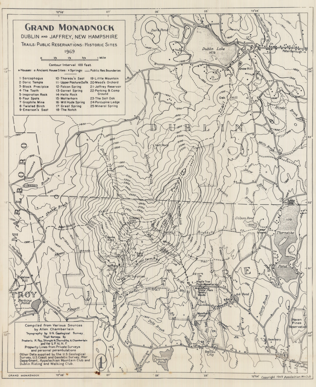Mount Monadnock, Dublin and Jaffrey, New Hampshire 1969