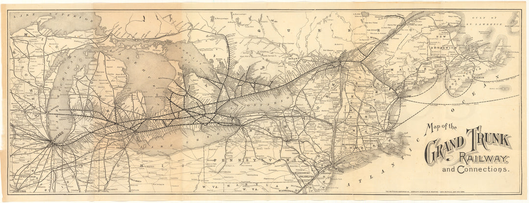 Grand Trunk Railway and Connections circa 1890