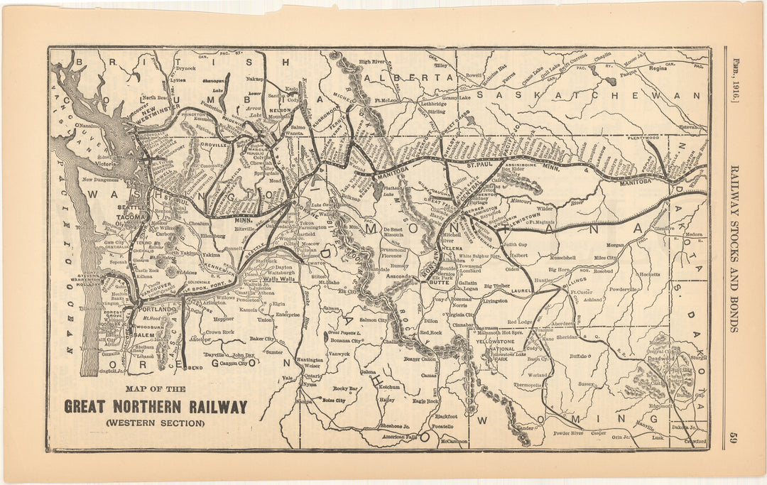 Great Northern Railway (Western Section) 1916