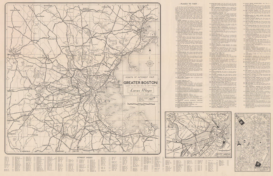 Greater Boston, Massachusetts Circa Late 1930s