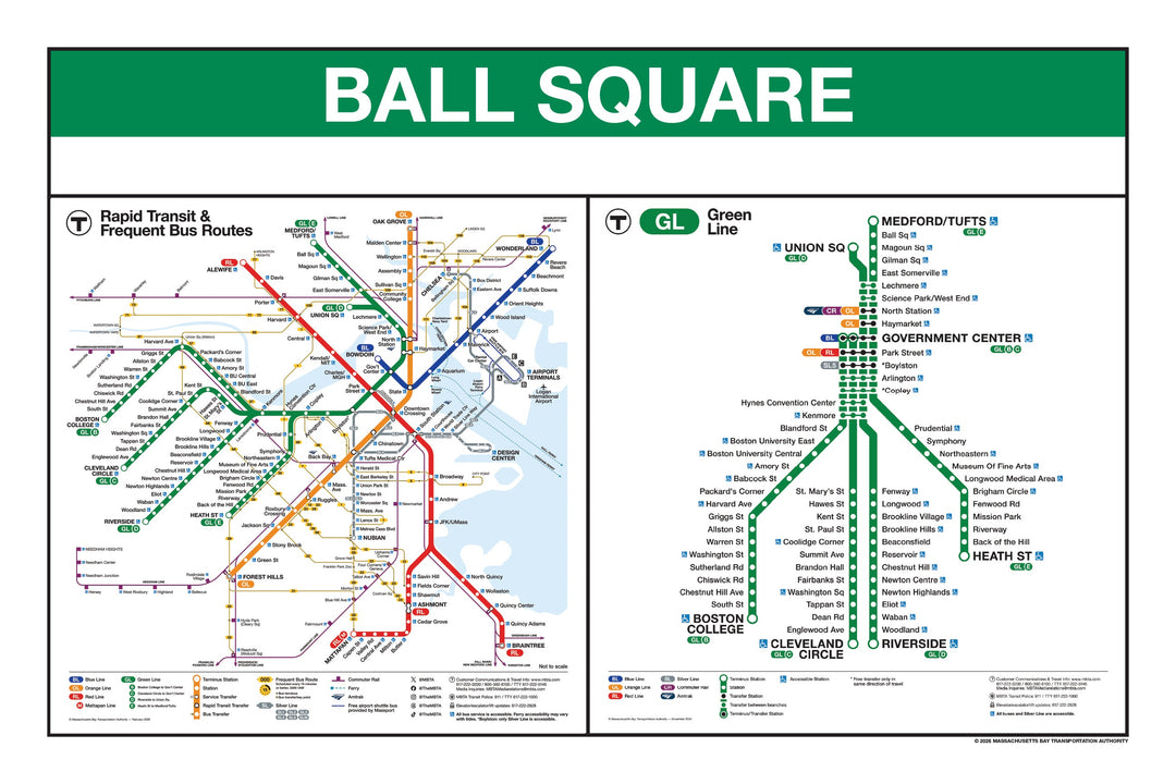 Boston MBTA Green Line Station Panel Prints
