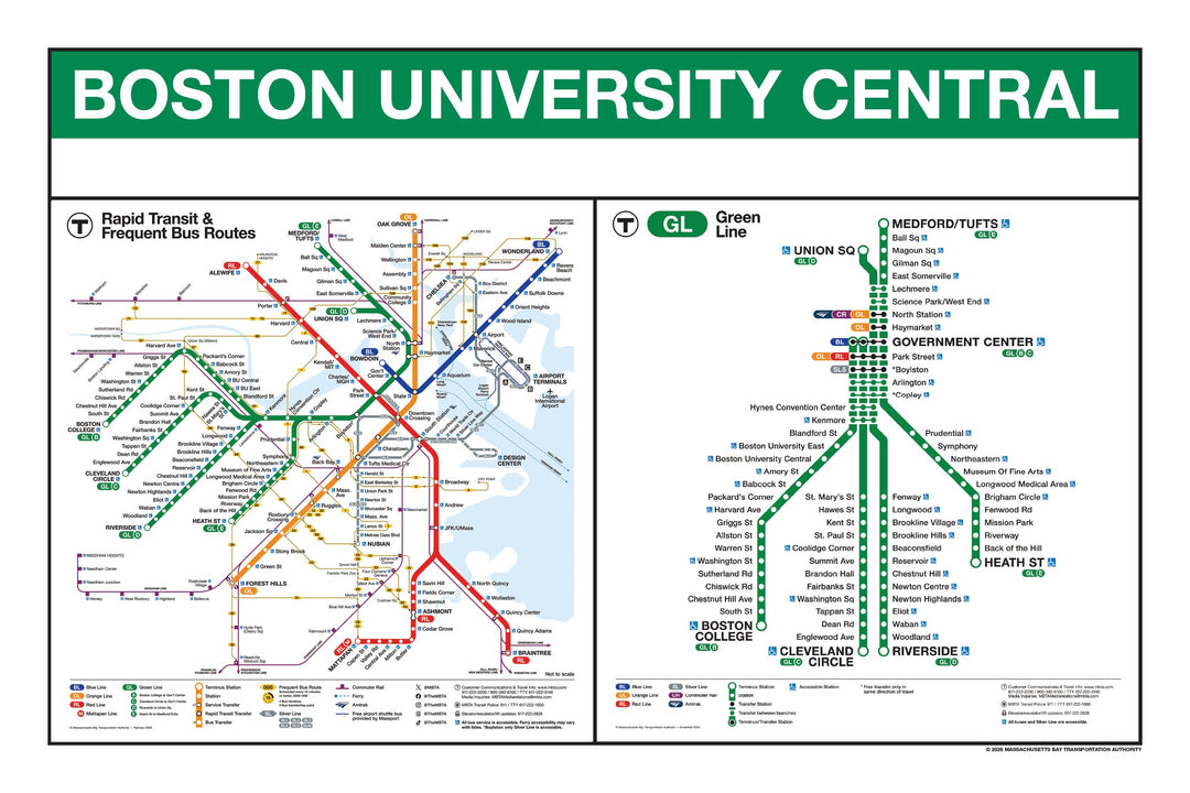 Boston MBTA Green Line Station Panel Prints