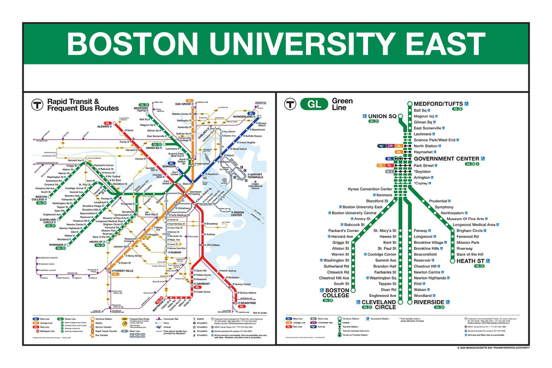 Boston MBTA Green Line Station Panel Prints