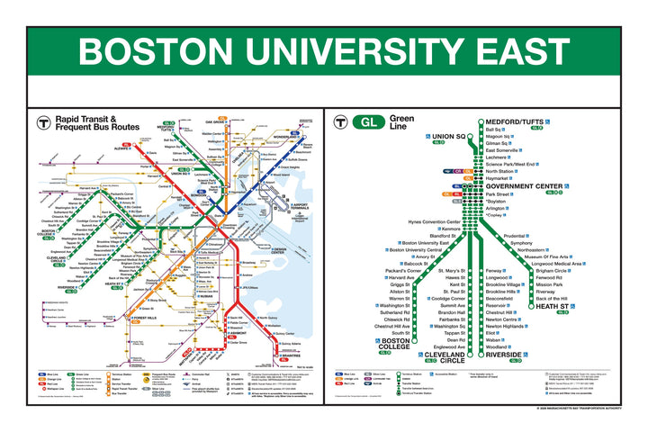 Boston MBTA Green Line Station Panel Prints