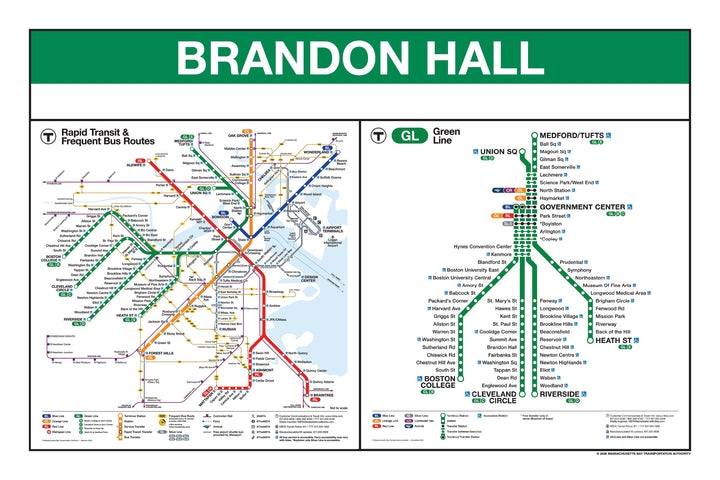Boston MBTA Green Line Station Panel Prints