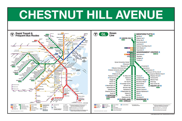 Boston MBTA Green Line Station Panel Prints