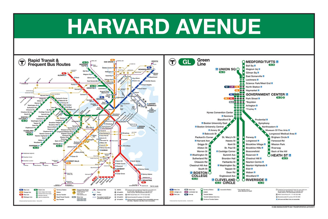 Boston MBTA Green Line Station Panel Prints
