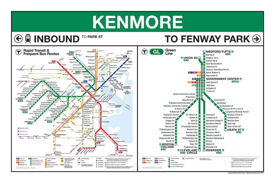 Boston MBTA Green Line Station Panel Prints