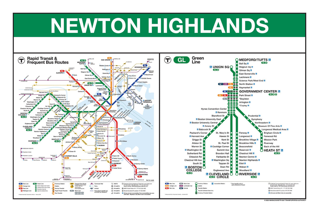 Boston MBTA Green Line Station Panel Prints