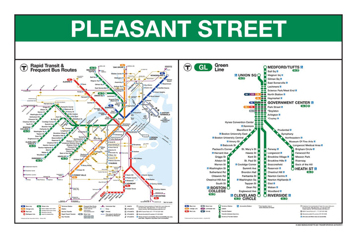 Boston MBTA Green Line Station Panel Prints