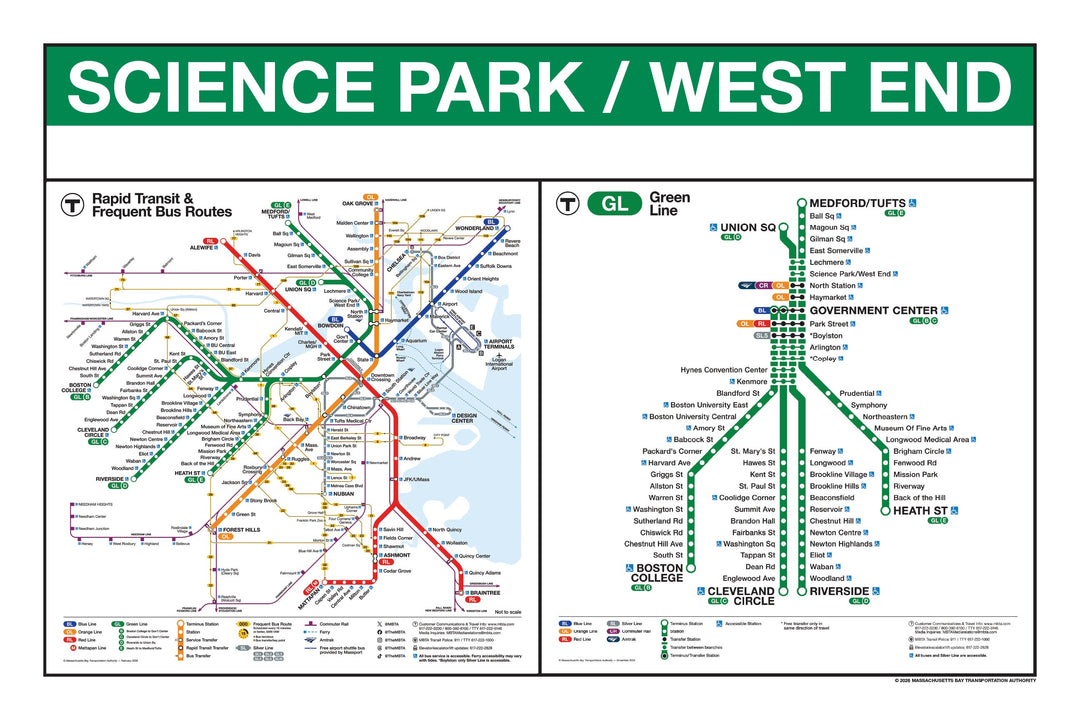 Boston MBTA Green Line Station Panel Prints