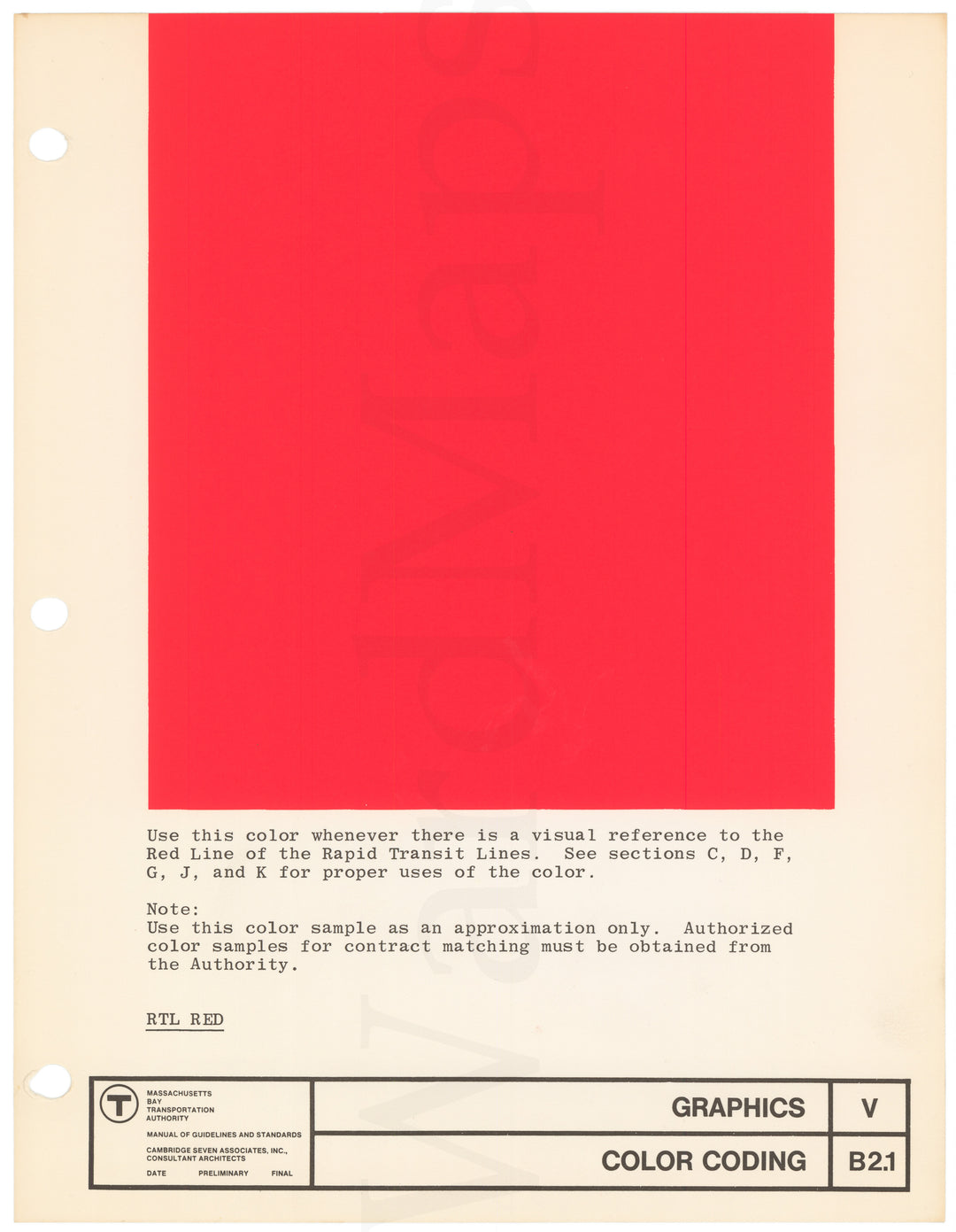 MBTA Colors Master Sheet 1966: Red