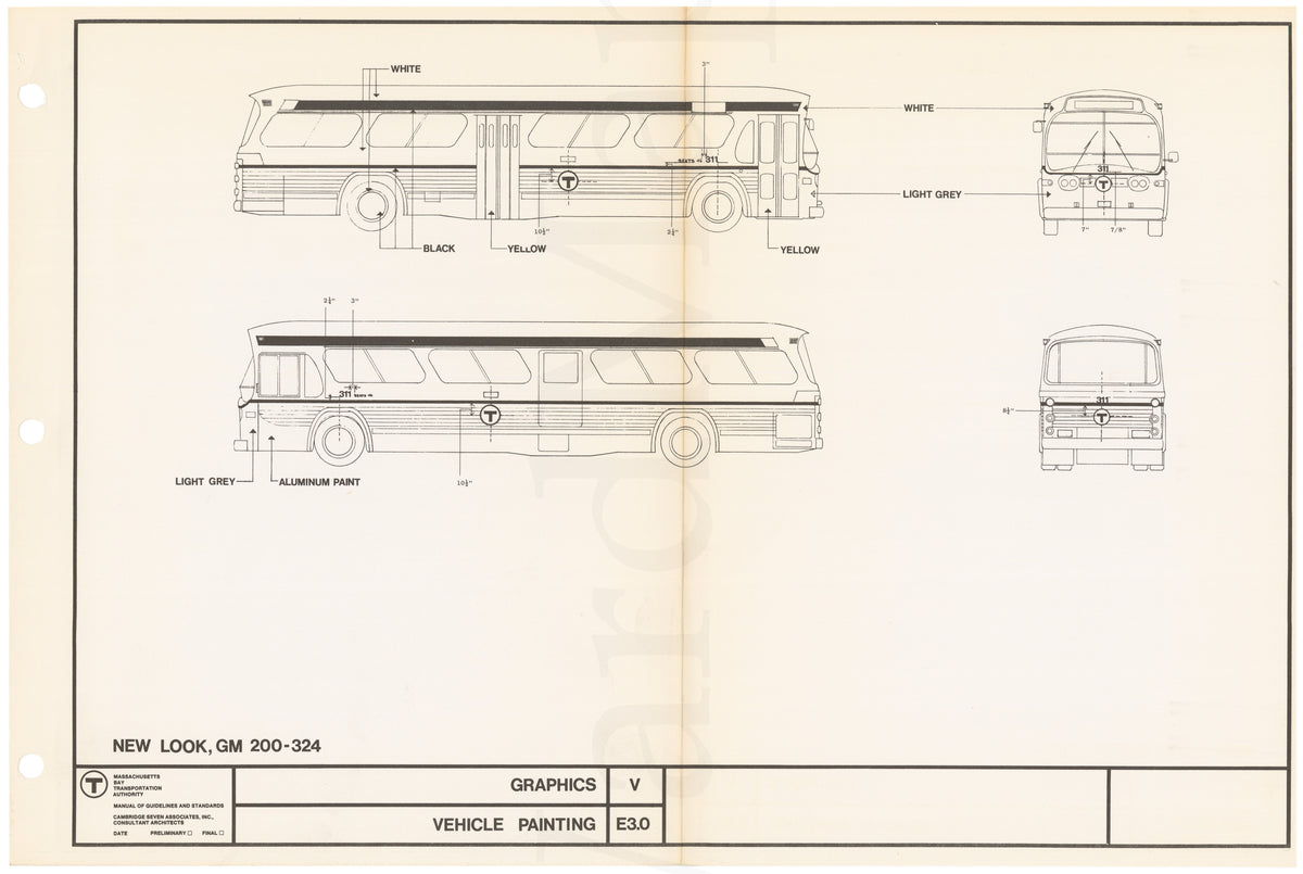 MBTA Vehicle Painting Diagrams for Buses 1966 – WardMaps LLC