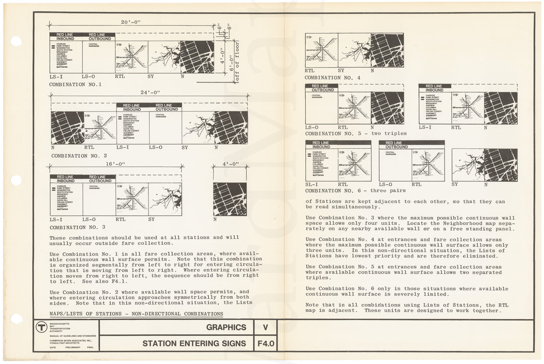 MBTA Station Wall Panel Specification Sheet 1966