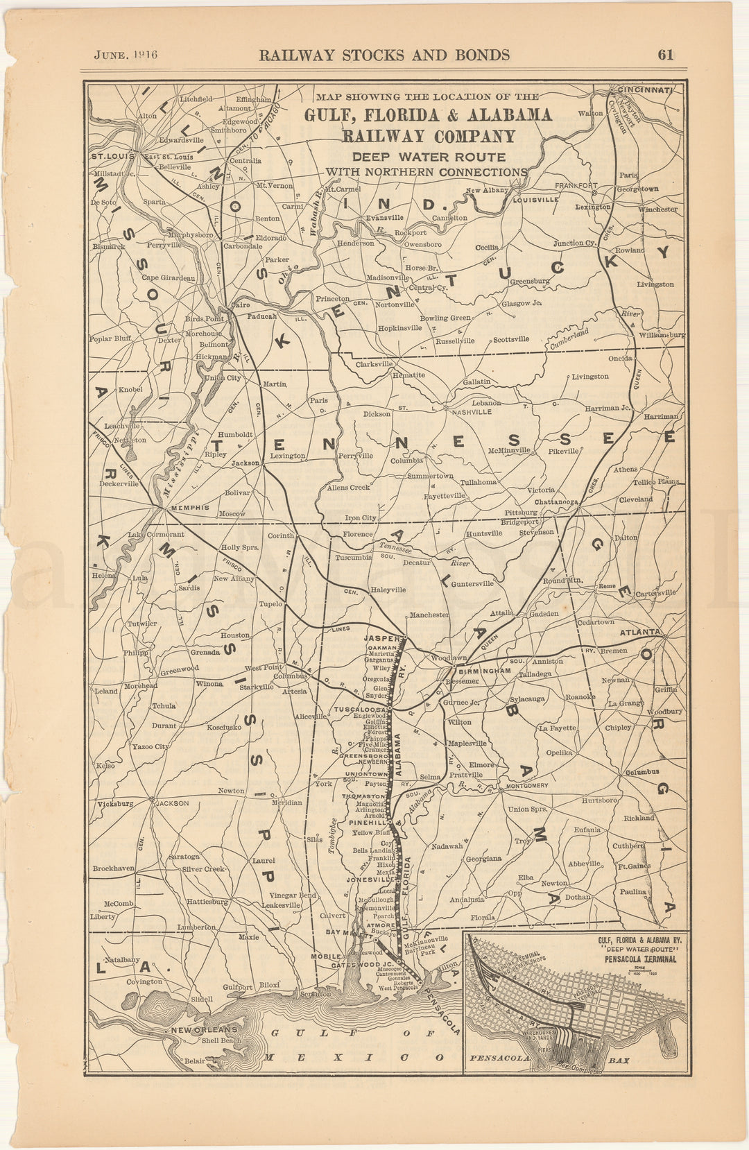 Gulf, Florida & Alabama Railway Co. 1916