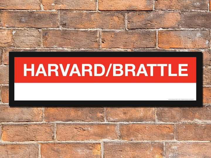 Boston MBTA RED LINE Framed Replica Station Signs