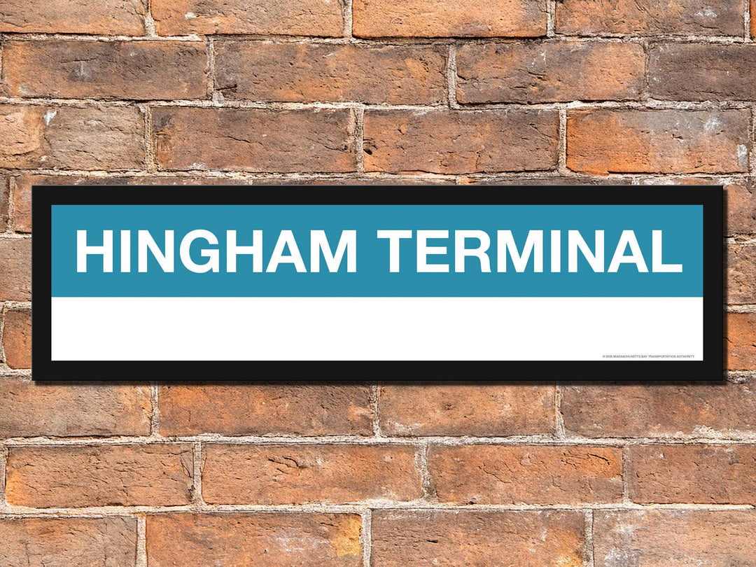 Boston MBTA FERRY Framed Replica Station Signs