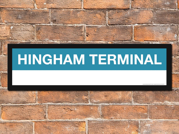 Boston MBTA FERRY Framed Replica Station Signs