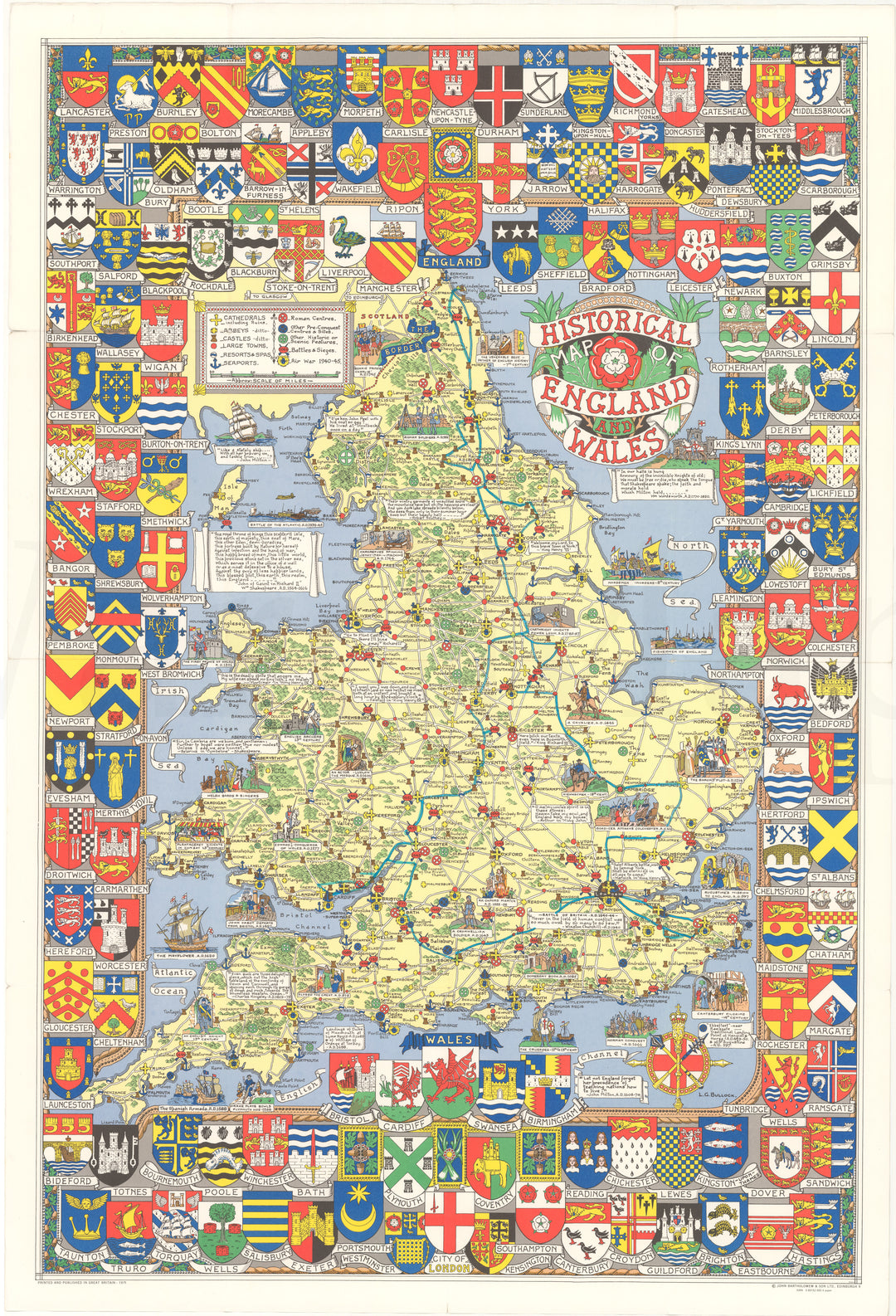 Historic Map of England and Wales 1971