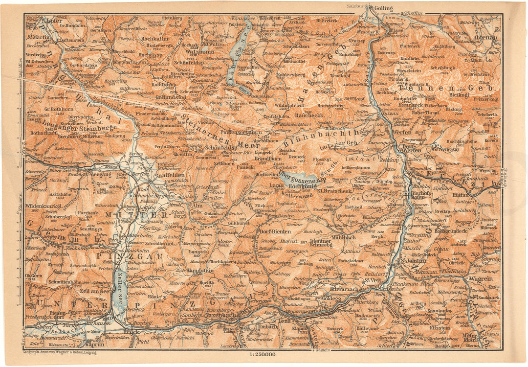 Hochkonig Region, Central Austria 1911 (E. Alps)