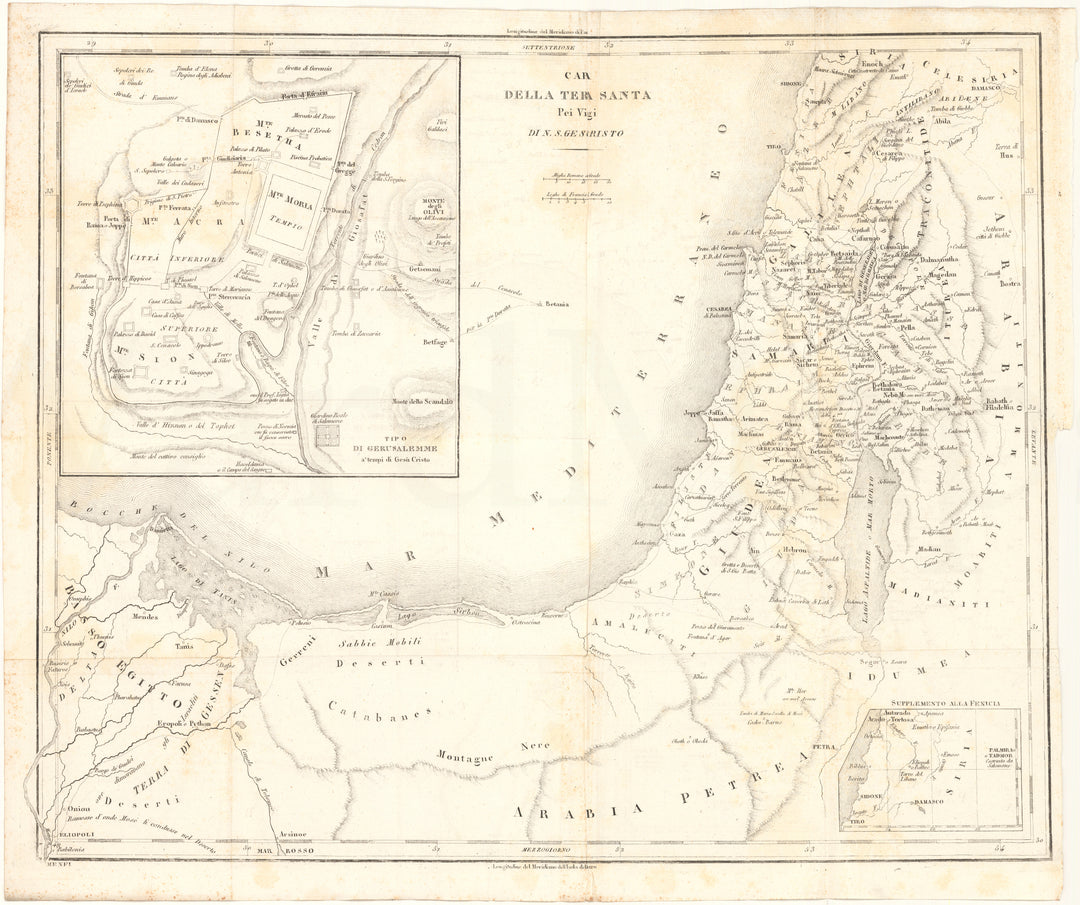 Lower Egypt, Sinai, Palestine, and Jerusalem 1831 (The Journeys of Jesus Christ)