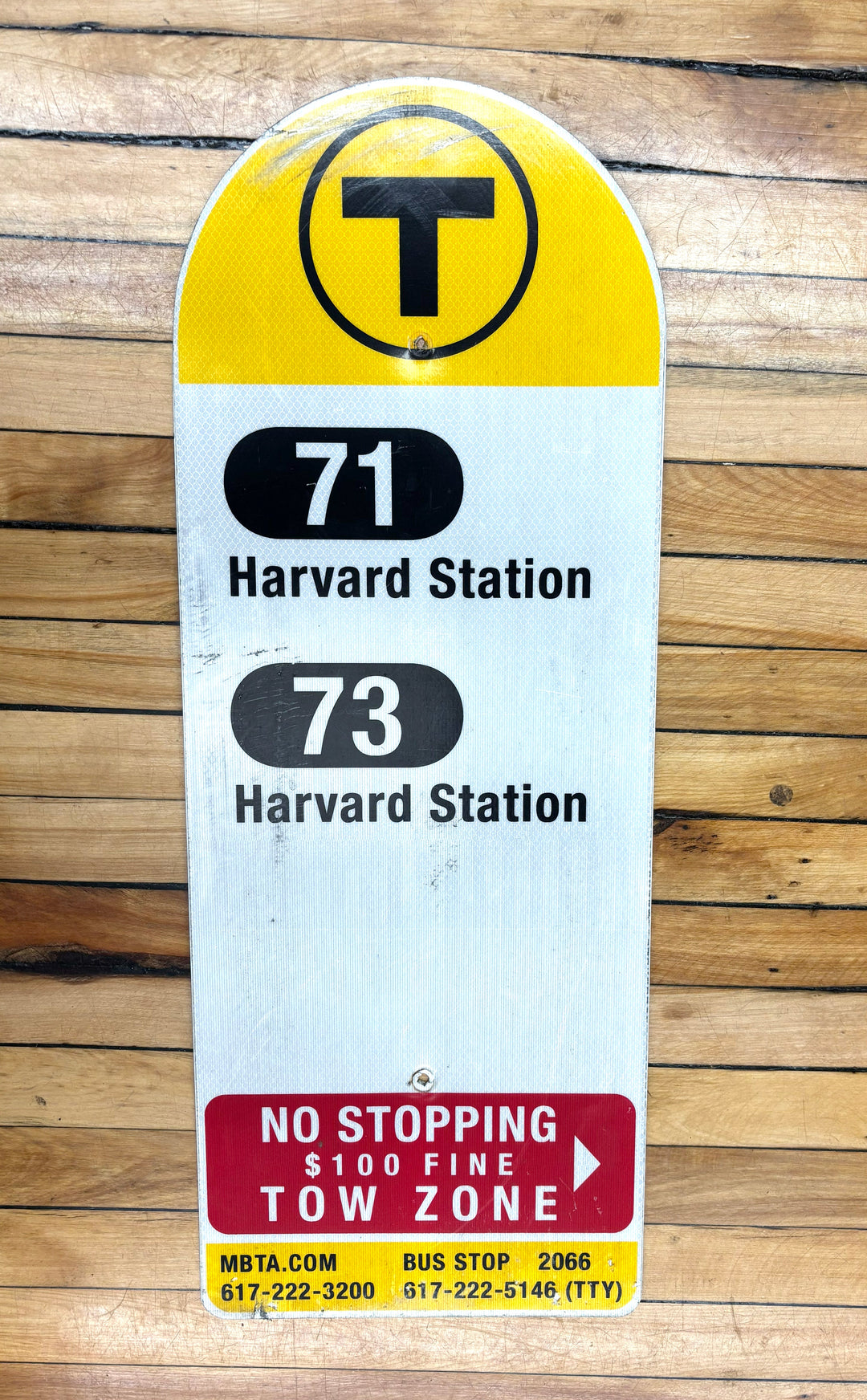 Decommissioned MBTA Bus Stop Signs: CT2 Ruggles; CT2 Sullivan