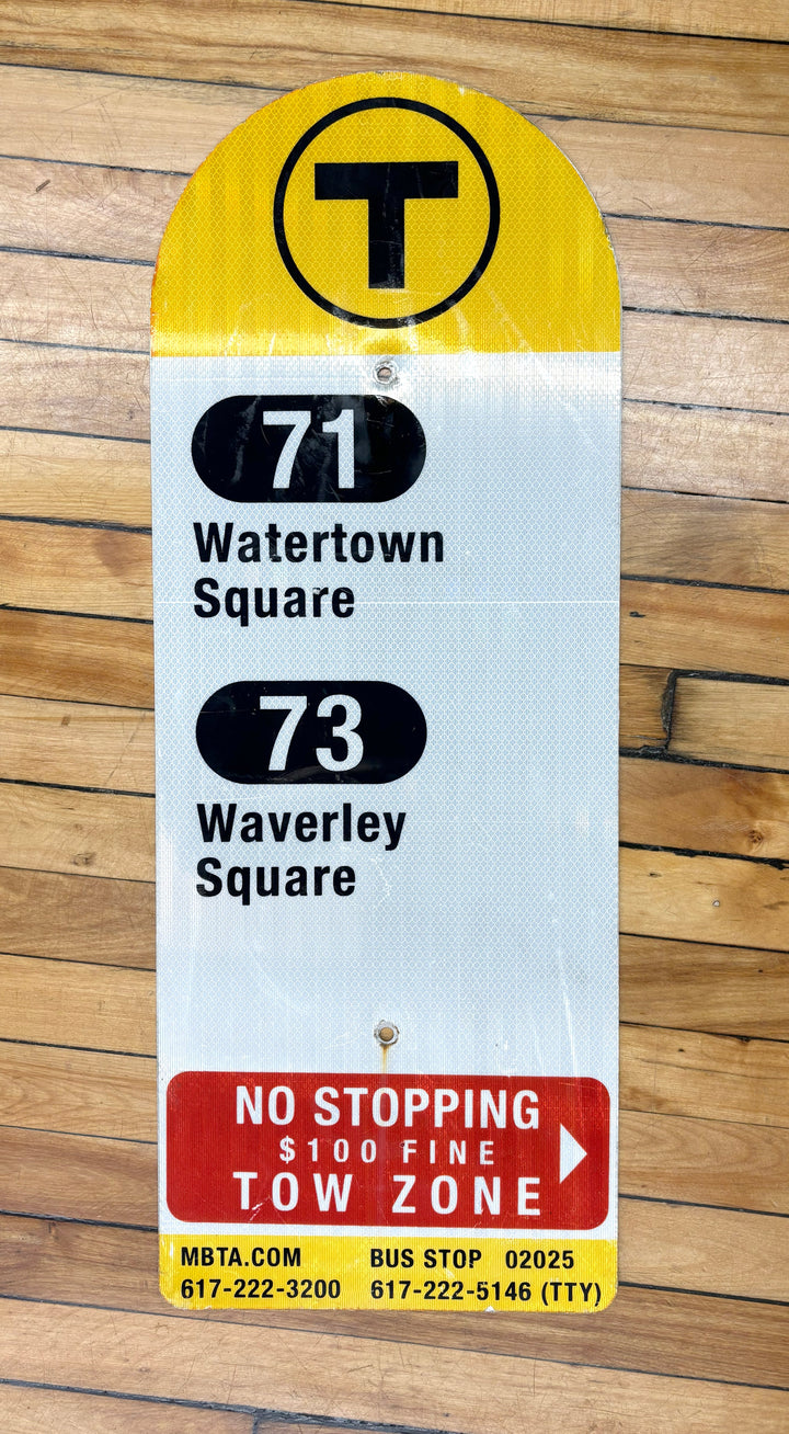 Decommissioned MBTA Bus Stop Signs: CT2 Ruggles; CT2 Sullivan